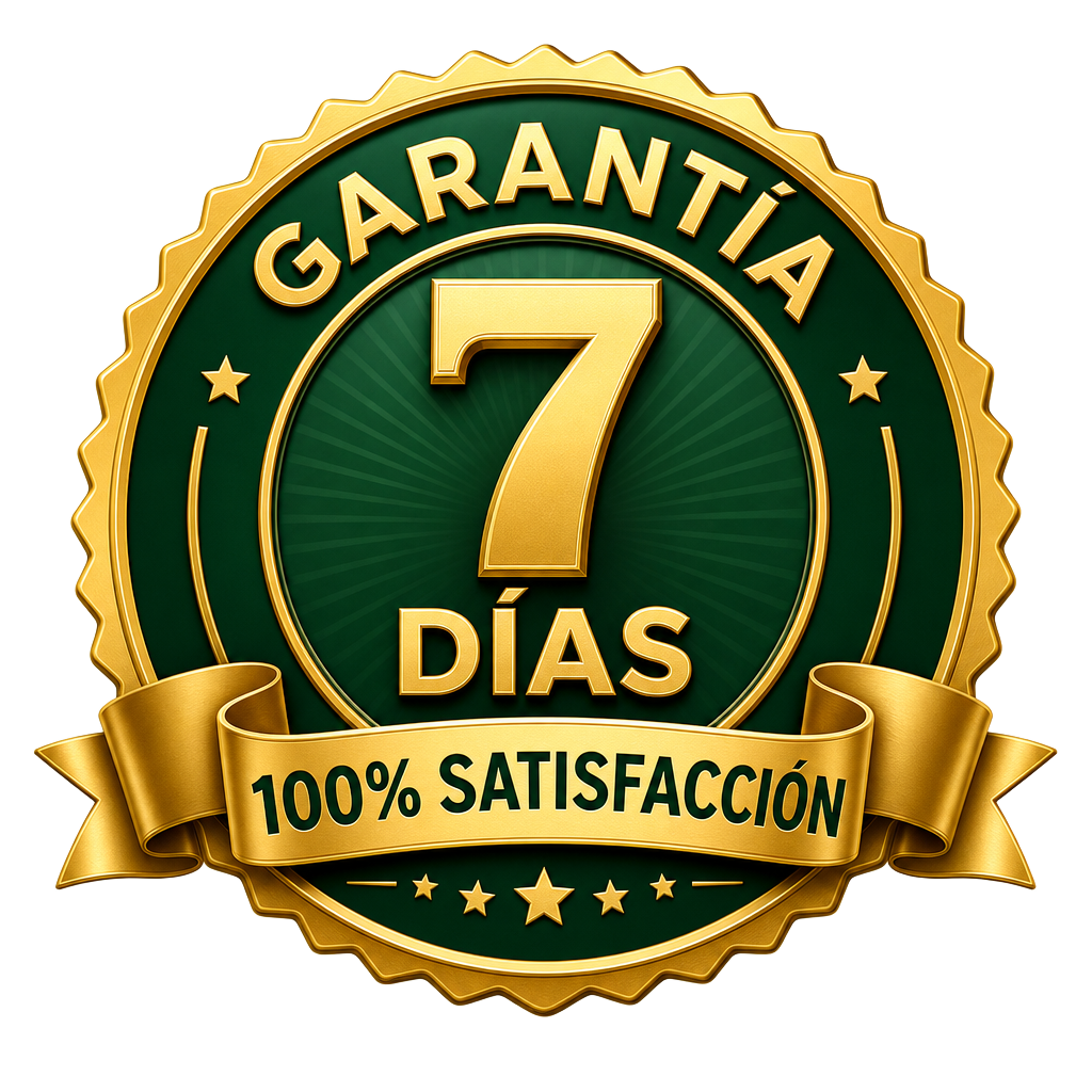 Sello de garantía 7 días 100% satisfacción