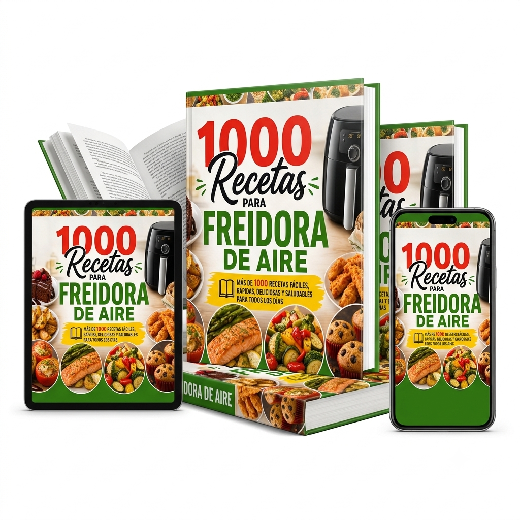 Portada del ebook de recetas para freidora de aire